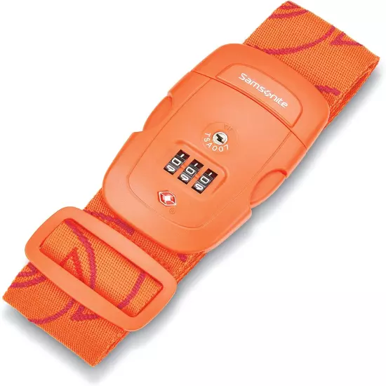 Luggage Strap, Orange Tiger, Combination Lock