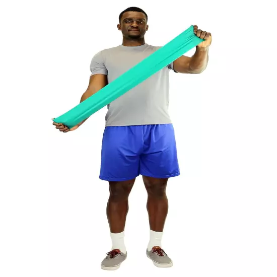 Low Powder Exercise Band, 50 Yard Roll, Green: Medium