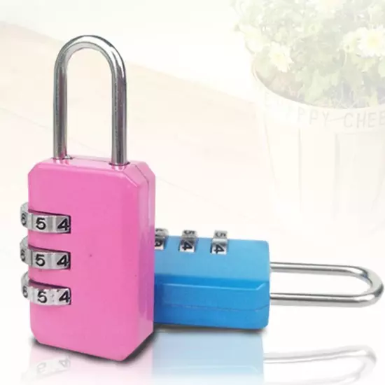 Padlock Dormitory Cabinet Lock Backpack Zipper Lock 3 Digit Password Lock