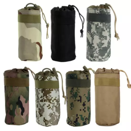 Outdoor Tactical Molle Water Bottle Bag Kettle Sleeve Pouch Holder Bag