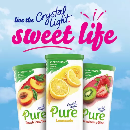 Crystal Light Pure Lemonade Naturally Flavored Powdered Drink Mix 5 Count Pitche