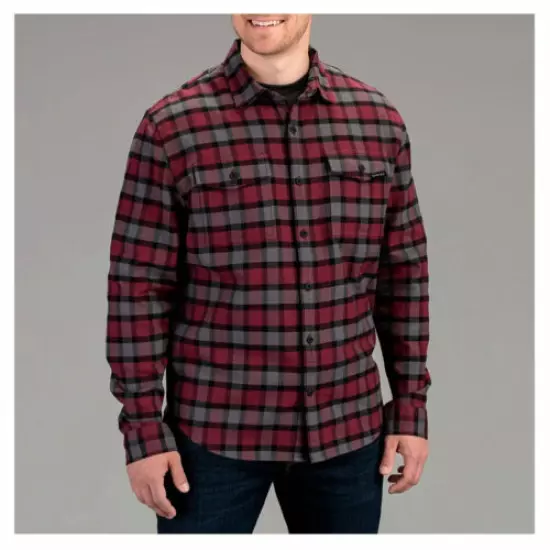 VORTEX Men's Timber Rush Flannel Burgundy LS Shirt (220-14-BUR)