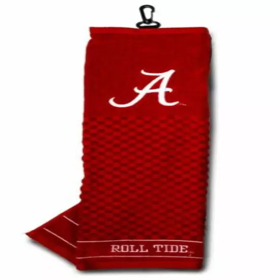 NCAA Embroidered Tri-fold Golf Towel - Alabama Roll Tide