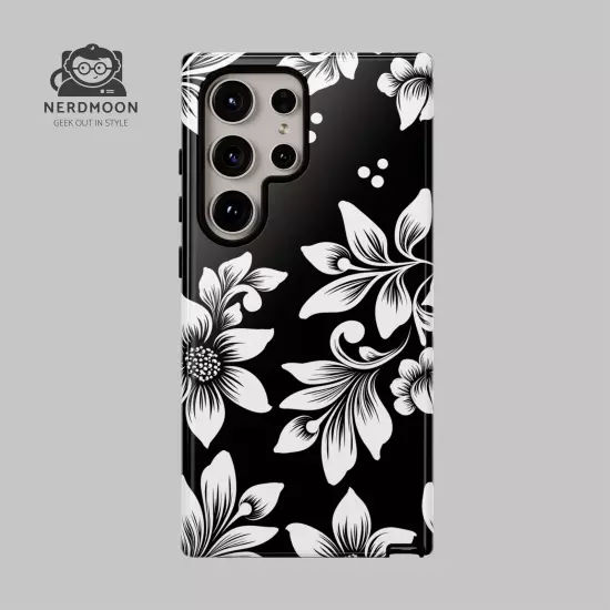 Black & White Floral Style - Tough Cases