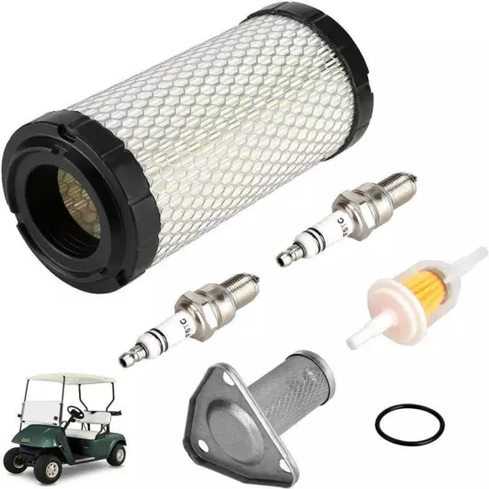 Golf Cart Tune Up Kit Gas 4 Cycle W/ Air Oil Fuel Filter Spark For EZGO TXT RXV