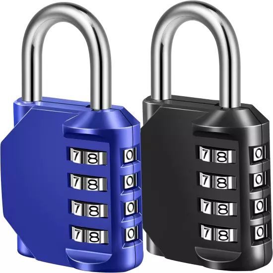 Combination Lock, 4 Digit Combination Padlock for School Gym Sports Locker, Fenc