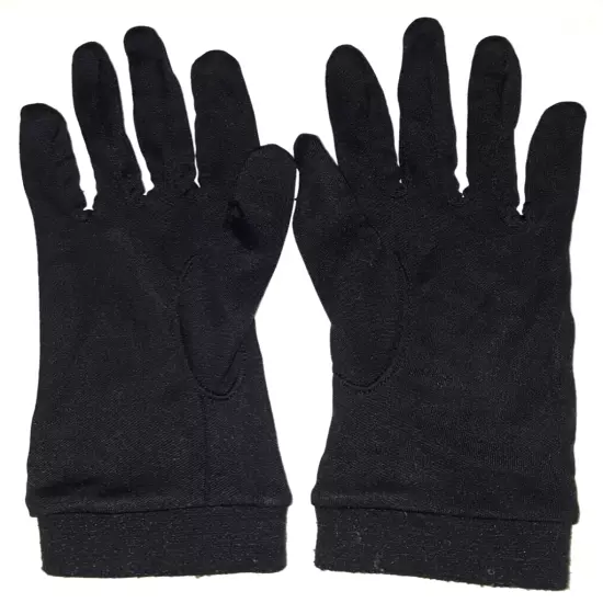 Lands End black liner gloves womens size S