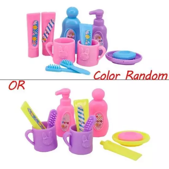 Barbies Doll House Furniture Bed Table Chair Plastic Cleaning Tools for 11.8inch