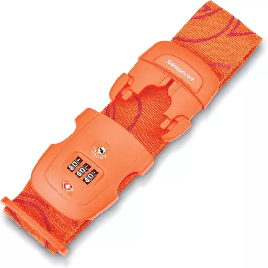 Luggage Strap, Orange Tiger, Combination Lock