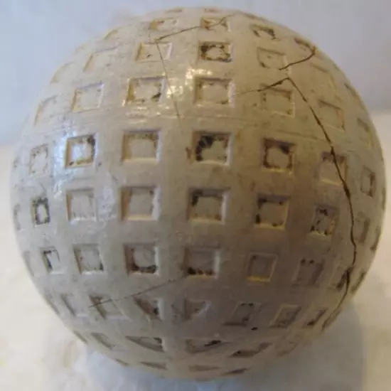 VINTAGE GORDON MESH GOLF BALL WITH UNUSUAL COVER PATTERN