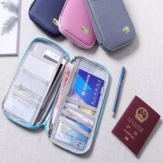 Travel Wallet Family Passport Holder Accessories Document Organizer Bag Case US