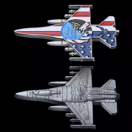 1pcs US Air Force F-16 Fighter Jet Commemorative Challenge Coin Collection Gift