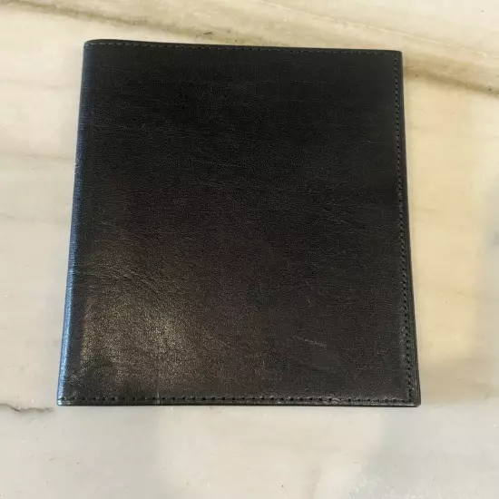 BOSCA 1911 Black Old Leather Travel Passport Holder Men Women