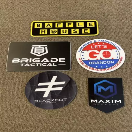 2022 Shot Show Las Vegas, NV Lot of 5 Stickers Decals Maxim Defense, Brigade