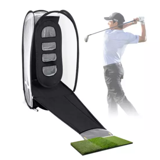 Golf Practice Hitting Net Gift Indoor Backyard Home Chipping+Target W/ 6pcs Ball