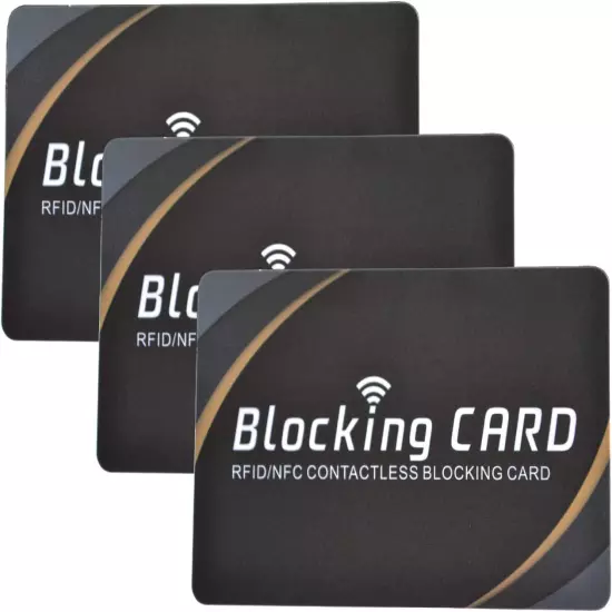 3 RFID Blocking Card|Nfc Contactless Cards Protection|Fuss-Free Protection