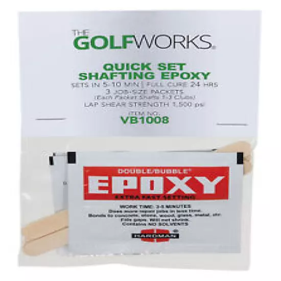 Quick Set Shafting Epoxy 3 Job Packets - With Mixing Sticks