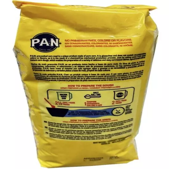 3 Packs PAN Pre Cooked White Corn Meal - 35.27 oz 2.2 Lb P.A.N Gluten Free