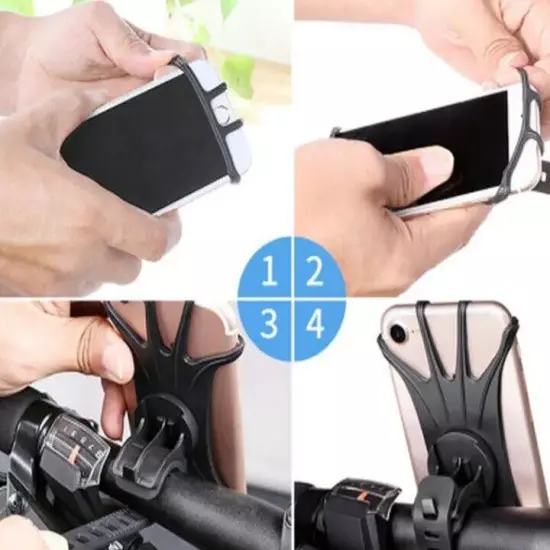 Bicycle (Phone Mount Holder)-(Handlebar)-(360 degree Rotation)-(Black)-(New)-$10