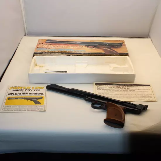 Daisy Power Line 717 Match Quality Vintage Pellet Pistol Tested W/ BOX