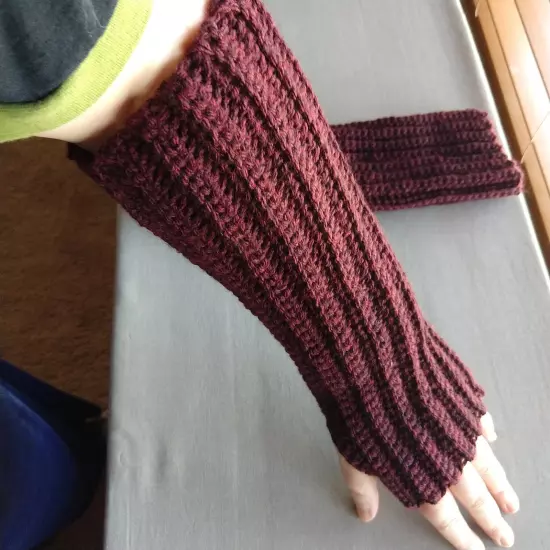 Custom Crochet Arm Warmers made to order fingerless gloves OSFA stretchy punk