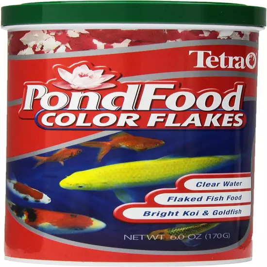 Pond Flakes Color Enhancing, Complete Nutrition for Smaller Pond Fish, Goldfish 