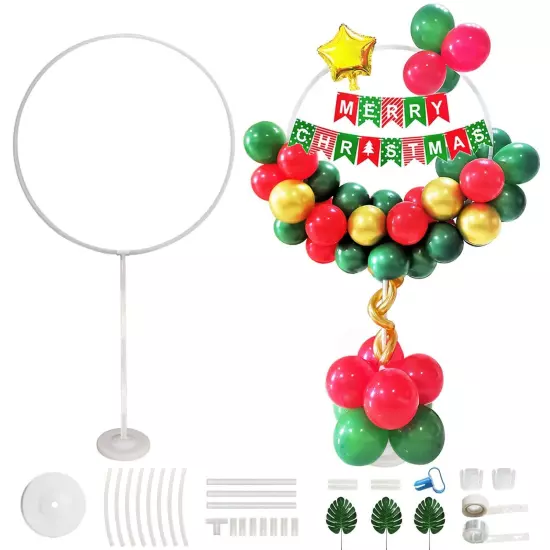 67 Inches Height Round Circle Balloon Arch Frame Stand Kit for Party Decorati...