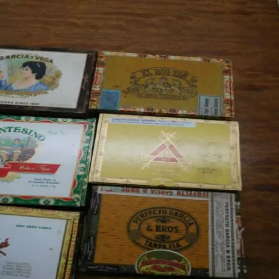 17 Classic Cigar Boxes ~ Some Wood ~ Only $10 each!