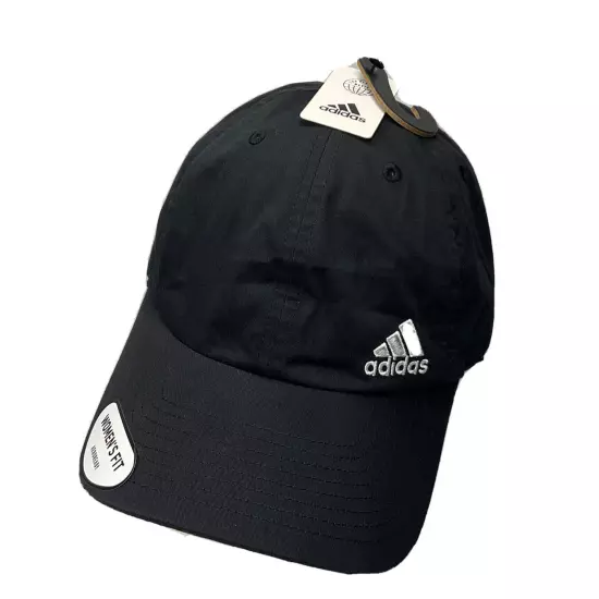 Adidas Hat Baseball Cap Aeroready One Size Adjustable Women Black White Logo NWT