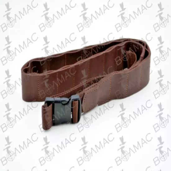 Leather Cartridge Shotgun Shell Belt Holder Ammo Bandolier 20 R-ds 16-12 Ga.