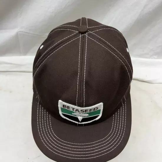 trucker hat baseball Cap Vintage Snapback K Products Patch Betaseed Farm Brown