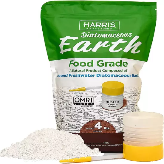 Diatomaceous Earth Food Grade 4Lb with Powder Duster Included in the Bag