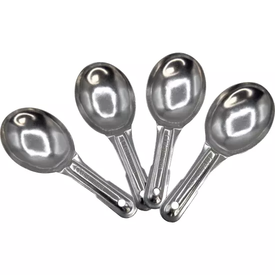 701 Pk4 Large Stainless Steel Spoons - Durable bird foot toys, Thick, Shiny