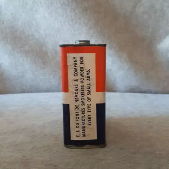 Vintage DUPONT Improved Military RIFLE Powder Tin Can No 4320 Lot # 35