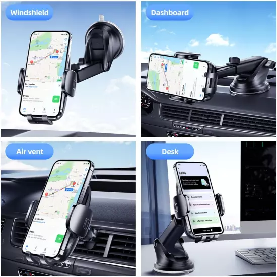 Car Phone Holder Phone Holders for Your Car Windshield Dashboard Air Vent Univer