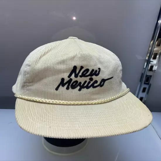 New Mexico Tan Corduroy Adjustable Strap hat Never Worn