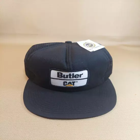 Vintage Cat Caterpillar Butler USA Made NEW w/ Tags Snapback Trucker Hat