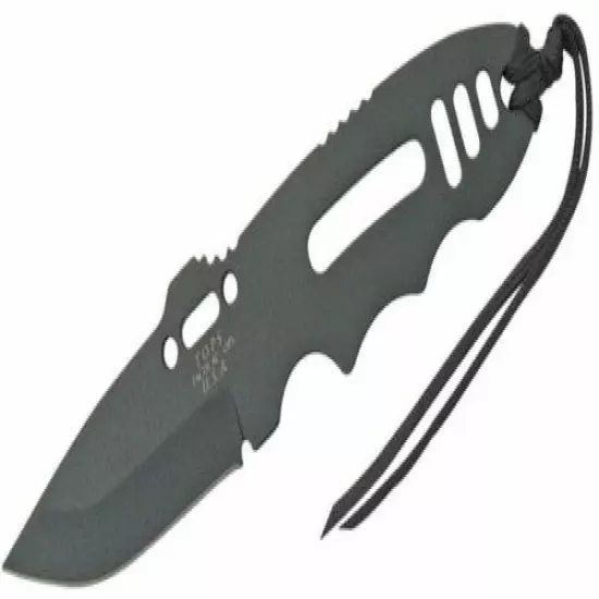 TOPS Covert Fixed Knife 3" One Piece 1095 Carbon Steel One Piece Construction