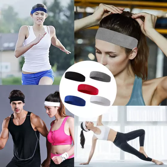 Sports Headband Yoga Gym Sweatband Women Men Hair Bands Head Prevent Sweat Band