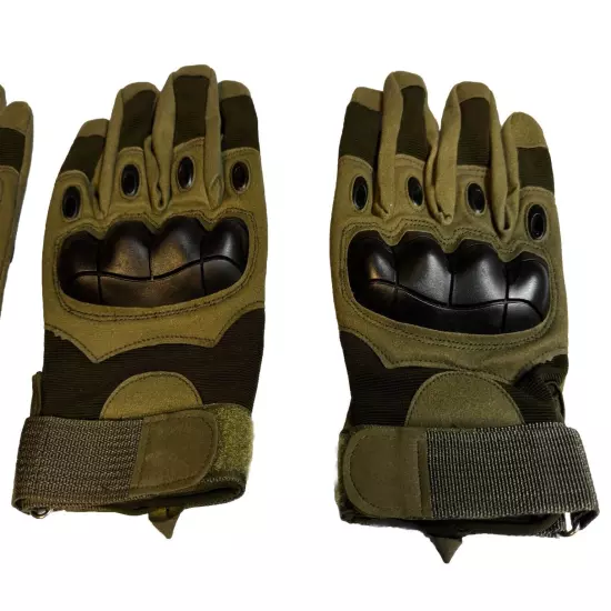 USA Tactical KNOCKER Gloves Rubberized Knuckle Lot Of 16 Blk /Grn Large