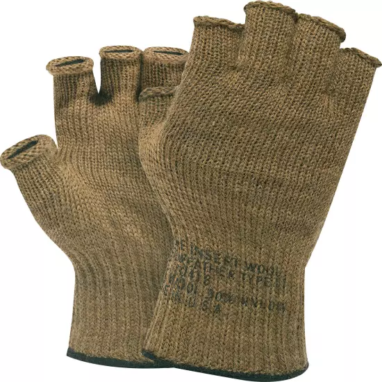 Fingerless Wool Gloves Genuine GI Tactical Military Army Glove Liners USA Made