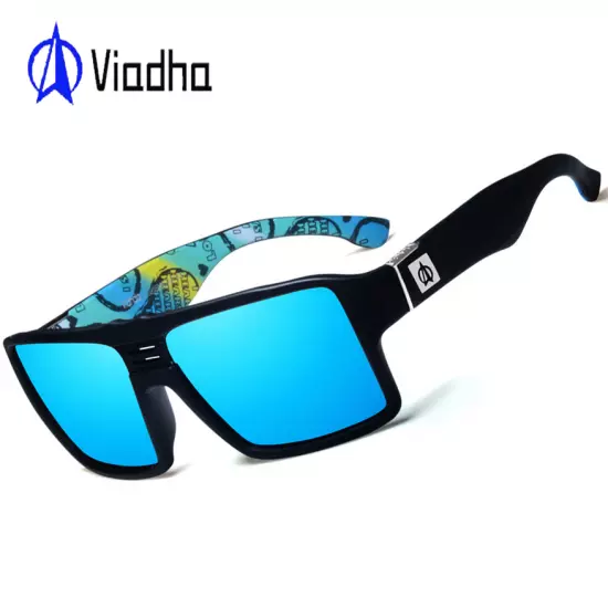 VIAHDA Men Women Polarized Sport Sunglasses Square Driving Fishing Glasses New