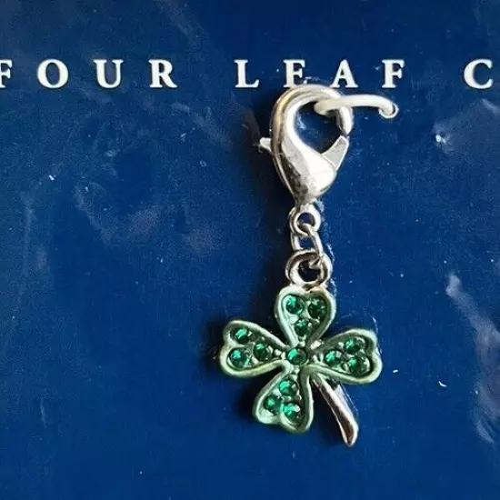 RARE NEW 4 Leaf Clover Swarovski Crystals Irish Shamrock Lucky Charm St Patricks