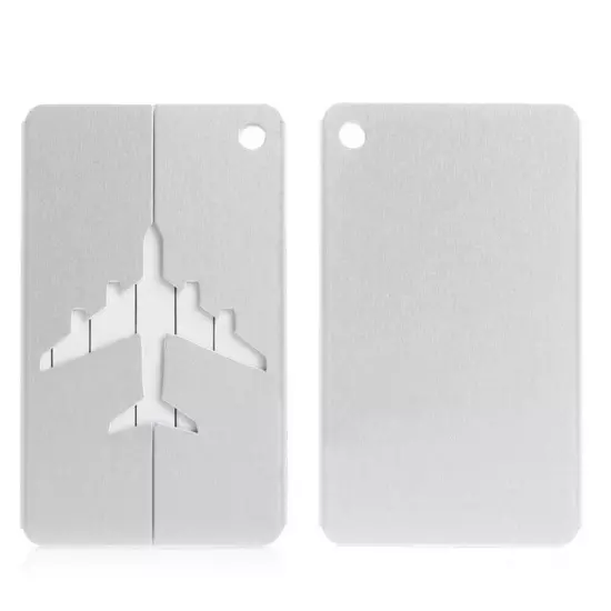 Set of 3 - Luggage Tags Travel Suitcases Bag Tag Name ID Card Label Aluminum