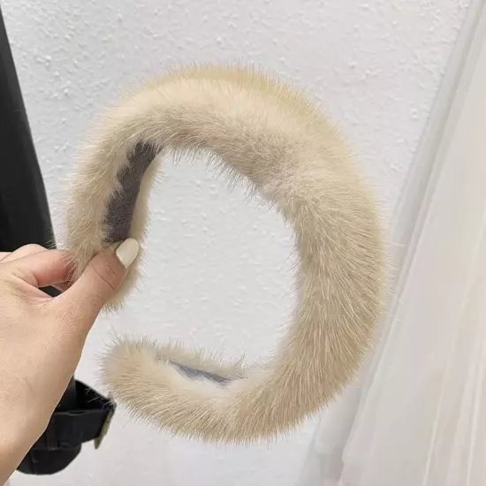 New Arrival Women winter 100% Real Mink Fur Headbands Real Fur Hair Band Lady