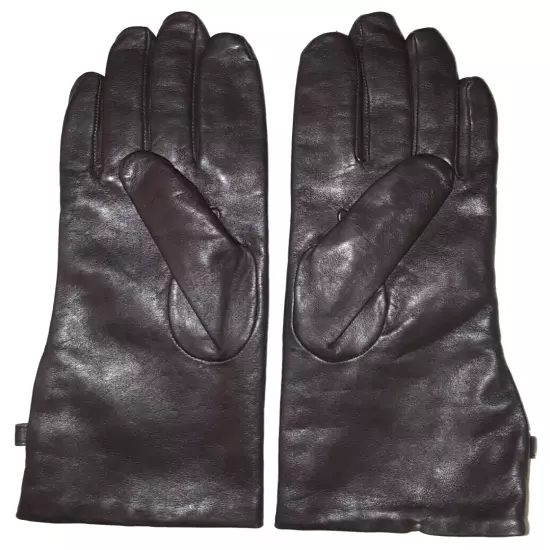 Nine West lined brown leather gloves womens size L