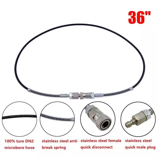 Paintball PCP DN2 36" Microbore Hose For-Air Fill Station / Charging Adaptor