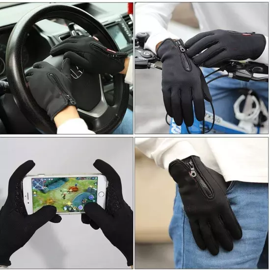 Thermal Windproof Waterproof Winter Gloves Touch Screen Warm Mittens Men Women