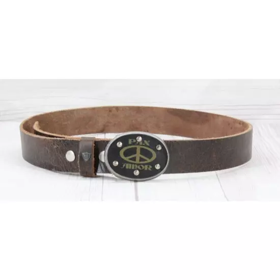 Unbranded Mens Brown Pax Amor Buckle Leather Belt Size 40