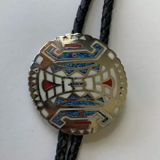 Native American Bolo Tie w/ Leather Rope